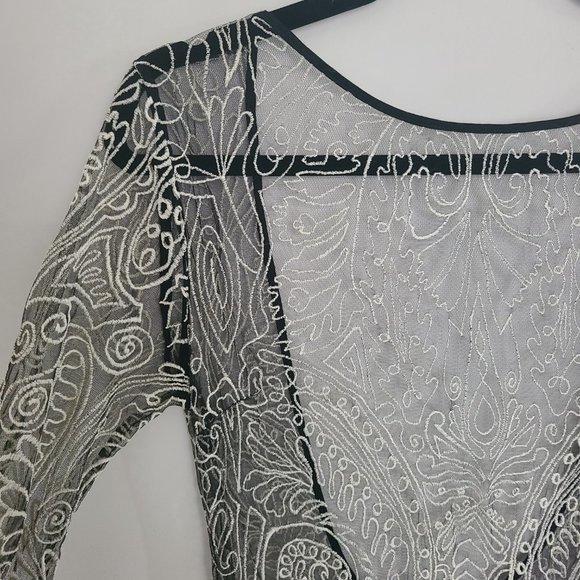 Free People Sheer Embroidered Dress - Picture 3 of 5